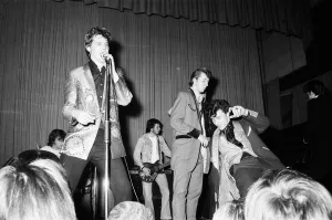 01232 Prints: Bill Haley & The Comets in concert. Shakin Stevens performing on stage