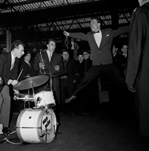 Bill Haley on his first visit to England which was largely sponsored by the Daily Mirror
