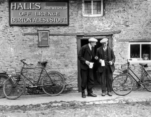 Halls Prints: Halls Brewery Off Licence Burton Ales & Stout in Bucknell Oxford The village does not
