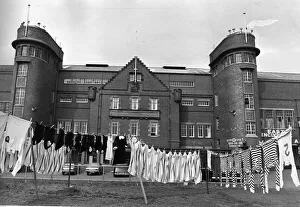 Hampden Park Glasgow August 1971 Washing hanging out Queens Park football