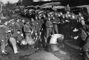 The Hampshire Regiment serving with the British Expeditionary Force in France during