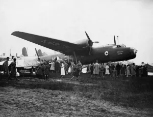 Air Force Prints: A Handley Page H. P. 54 Harrow heavy bomber of 215 Squadron seen here during a RAF at home