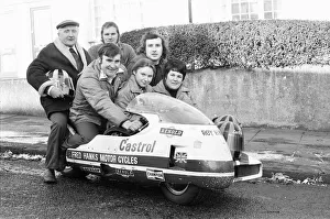 Motor Sports Prints: The Hanks Racing Team January 18th 1978 Back Row (L-R) Fred Hanks, Norman Hanks