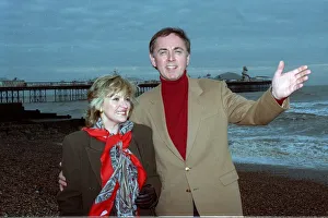 Hannah Gordon actress Peter Egan actor Feb 90 by the seaside A&copy;Mirrorpix