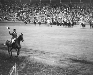 00386 Prints: Hans Klas Wikne seen here carrying the Olympic torch at the opening ceremony of the 1956