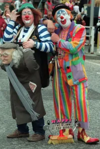 Happi the clown (Ronald Williams) at Edinburgh Festival Cavalcade August 1999