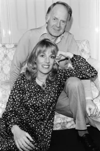 Happily married couple, Esther Rantzen and husband Desmond Wilcox pictured at their home