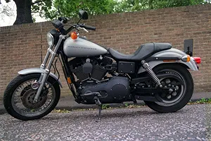 Vehicles And Transport Prints: Harley Davidson Dyna Super Glide Sport August 1999 showing side view