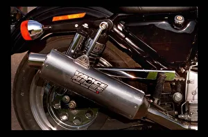 Custom Prints: Harley Davidson motorbike June 1998 Vance and Hines engine