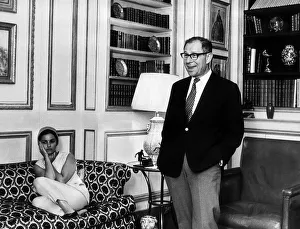 Harold Lever Labour MP August 1967 seen here with his wife Diane at their home in Eaton