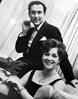 Harold Pinter winner of Scripwriter of the year award and his wife Viviene Merchant who