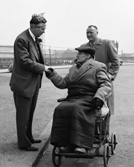 Wheelchair Prints: Harold Wilson (a future Prime Minister) canvassing for votes in Huyton Liverpool where