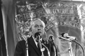 Harold Wilson addressed a very noisy meeting at Birminghams Rag Market