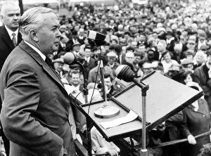 Harold Wilson British Prime Minister - July 1967 Addresses the Miner Gala in Durham
