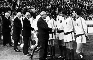 00239 Prints: Harold Wilson British Prime Minister meeting members of the Welsh football team before