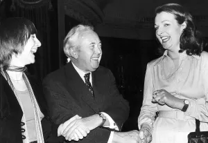 00148 Prints: Harold Wilson with Gemma Jones the most promising new female actor of the year