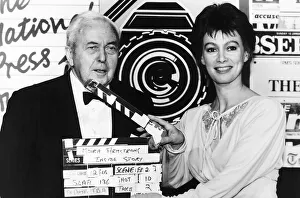 Harold Wilson former Labour Prime Minister with actress Francesca Annis Circa