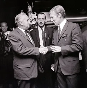 Harold Wilson meets Bobby Moore and members of the England team at a reception held in