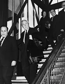Harold Wilson MP former Prime Minister Leader of the Opposition at Heathrow Airport 1972