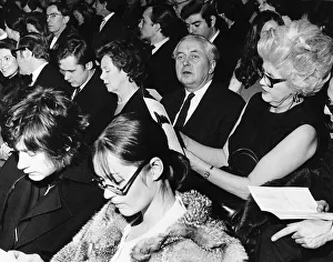 Harold Wilson the Prime Minister at the opening performance of Hamlet 1969