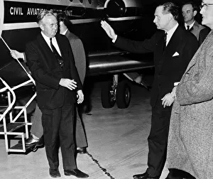 Harold Wilson Prime Minister says good bye to Willie Ross MP at Glasgow Airport