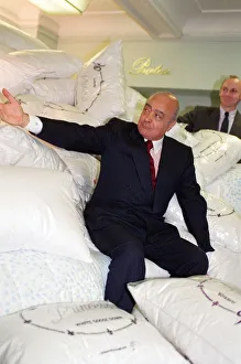 Department Store Prints: Harrods owner Mohamed Al-Fayed pictured at the Harrods sale. 7th July 1993