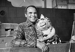 Cuddle Prints: Harry Belafonte (Born 1st March 1927) joins Miss Piggy November 1978 from The Muppets in
