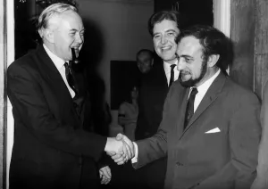 Harry H Corbett actor meets Prime Minister Harold Wilson 1965