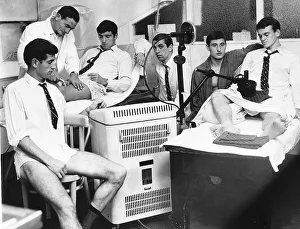 Physio Prints: Harry Meadows the Trainer for Chelsea FC 1965 treats Terry Venables