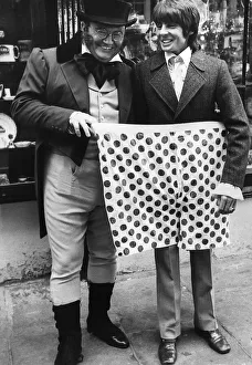 Harry Secombe singer comedian with Davy Jones of the Monkees pop group