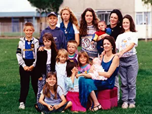 The Harvey Family, mother, Marie Harvey pictured with her family