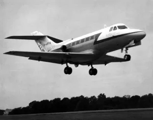 Landing Prints: The De Havilland. 125 Jet Dragon twin-engined mid-size business twin jet