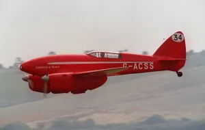 In Flight Prints: The De Havilland D. H. 88 Comet with two D. H. Gipsy Six engines was conceived as a racing