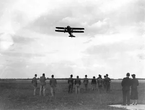 The De Havilland Dragon Trail of the Caribou at Heston aerodrome after flying