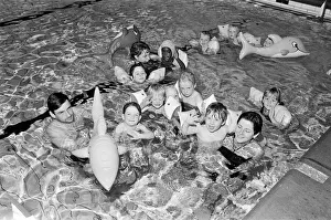 Having a splashing time! These young swimmers took part in a water confidence course for