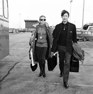 Hayley Mills and Roy Boulting arrive at Heathrow Airport from Paris. 25th January 1971