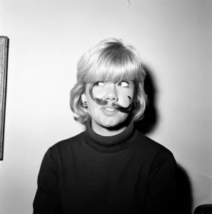 01154 Prints: Hayley Mills wearing a genuine Dali imitation moustache, which can be bought for 12s. 6d