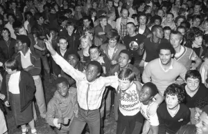 Hazel O Connor and The Specials performed on stage at the outdoor concert in aid of