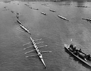 Head of the river race. A unique scene in Rowing History Place today a week before
