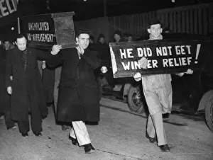 Coffin Prints: Headed by a propaganda coffin'delegates to the National Unemployed Workers