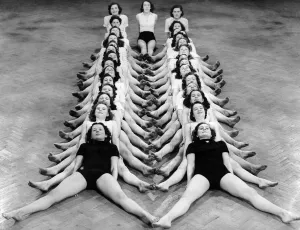 Formation Prints: A Health and strength League class in progress at Portsmouth on Sunday morning