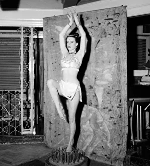 Heather Bee from Northampton, pictured in a girls and legs show at Eve Nightclub in