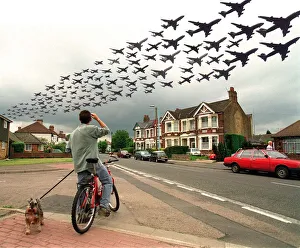 Photography Prints: Heathrow flight path. Attempts are being made to let planes landing at Heathrow fly