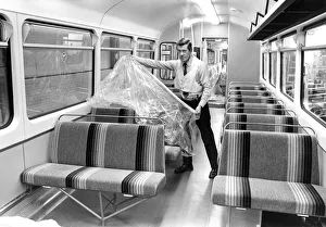 00359 Prints: Heaton Traction Depot production manager Len Purdy pictured in the interior of the new