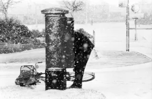 Heavy snow falls in Kent: The Postman collecting the mail in the heavy snow fall
