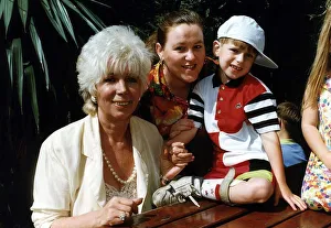 Helen Keating actress (L) with Paul Stapleton and his mum Marie