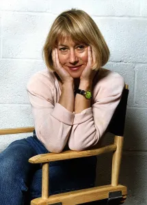 Helen Mirren Actress Star of Prime Suspect Sitting in chair