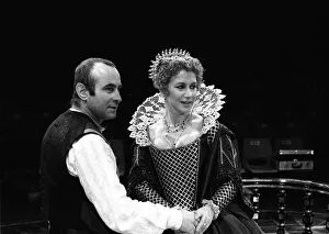 Helen Mirren and Bob Hoskins in Duchess of Malfi theatre play, March 1981