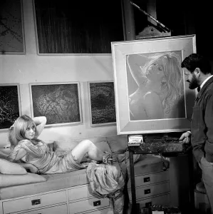 Helen Mirren October 1965 Actress With artist Nicholas Egon in his Hampstead