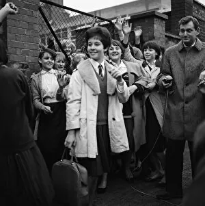 Girl Collection: Helen Shapiro, the 15 year old pop singer, leaves Clapton Park Secondary School